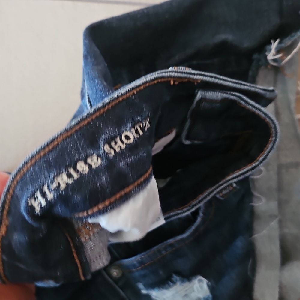 American Eagle Outfitters Distressed Blue Denim Shorts - Picture 4 of 4